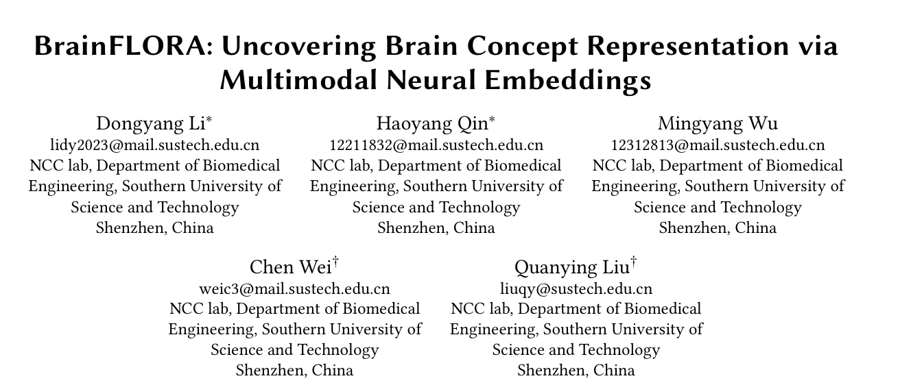 BrainFLORA: Uncovering Brain Concept Representation via Multimodal Neural Embeddings 成果截图