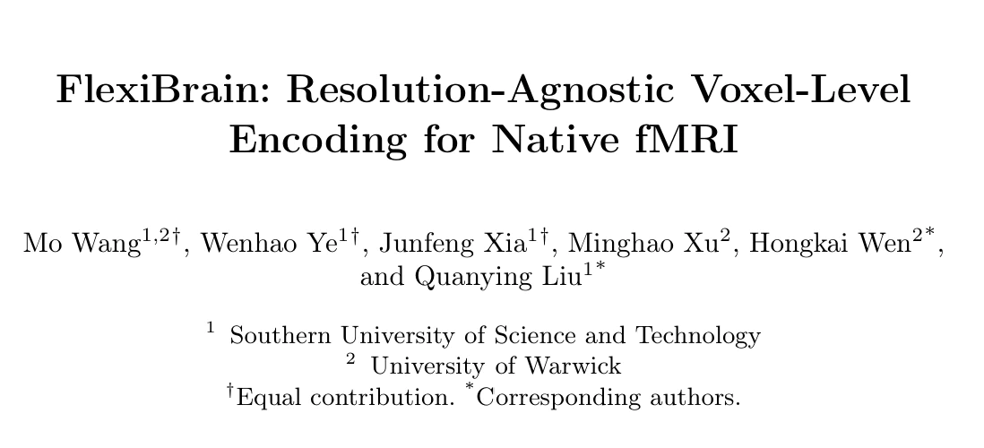 FlexiBrain: Resolution-Agnostic Voxel-Level Encoding for Native fMRI 成果截图